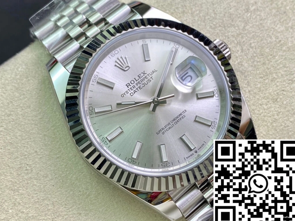Datejust Silver Rolex Dial Factory Clean M126334-0004 0704